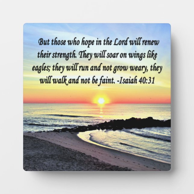 PLAQUE PHOTO INSPIRING ISAIAH 40:31 (Devant)