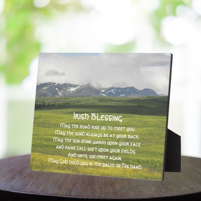 Plaque Photo Irish Blessing Green Valley Photo (In Situ)