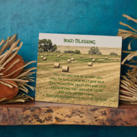Irish Blessing Hay Bales in a Field