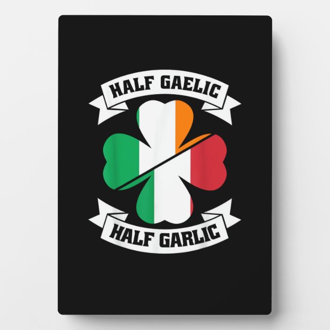 Plaque Photo Irlandais Italien Demi Gaelic Demi Garlic Saint Pa (Devant)