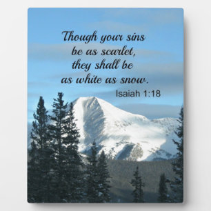 Plaque Photo Isaiah 1:18 Though your sin be as scarlet.