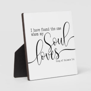 Plaque Photo J'ai trouvé celui que mon âme aime Signe