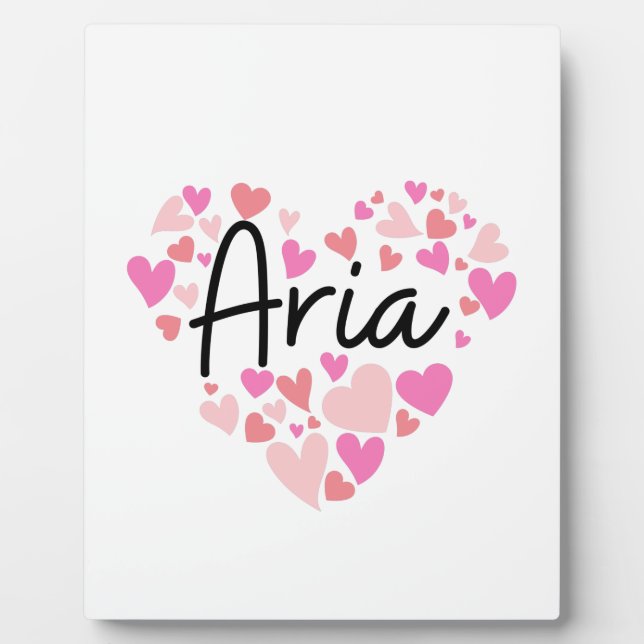 Plaque Photo J'aime Aria (Devant)