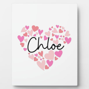 Plaque Photo J'aime Chloé