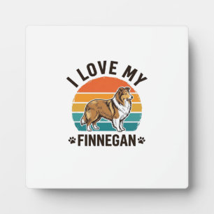 Plaque Photo J'aime mon design de t-shirt avec le nom Finnegan
