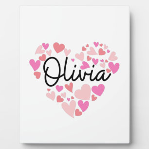 Plaque Photo J'aime Olivia