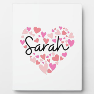Plaque Photo J'aime Sarah