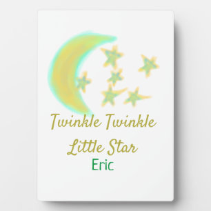 Plaque Photo Jaune vert scintille Twinkle Little Star ajouter l