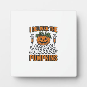 Plaque Photo Je livre les petits citrouilles Halloween Infirmiè
