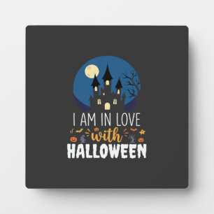 Plaque Photo Je suis amoureux du château hanté d'Halloween_1