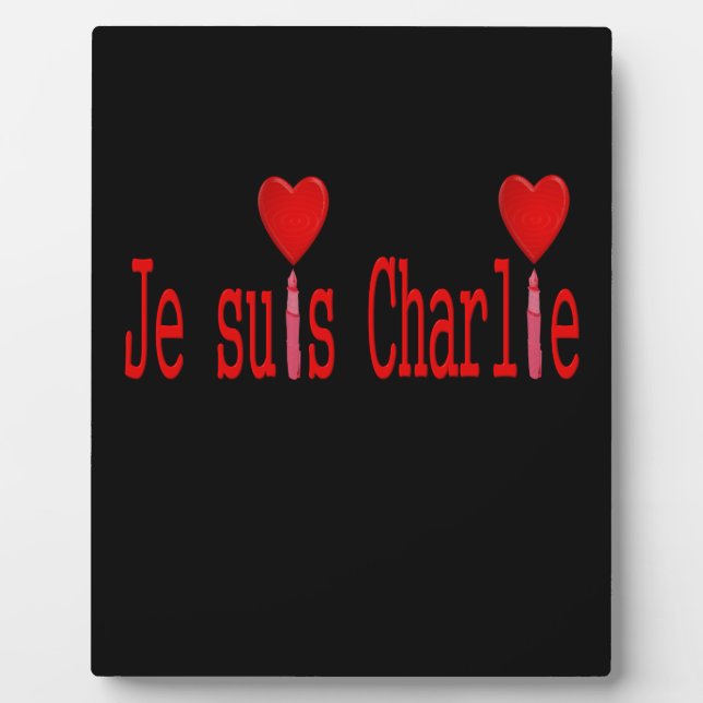 Plaque Photo Je suis charlie (Devant)