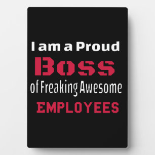 Plaque Photo Je suis un patron fier de Freaking Awesome Employé