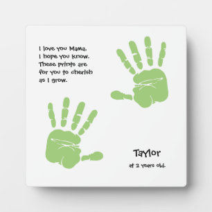 Plaque Photo Je t'aime Maman Nom personnalisé Âge Enfant Emprei