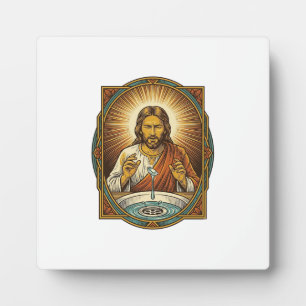 Plaque Photo Jésus a laissé tomber sa lentille de contact dans