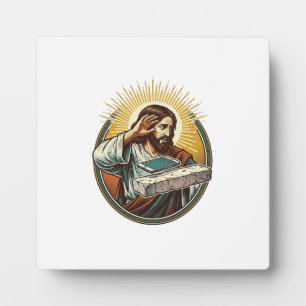 Plaque Photo Jésus a laissé tomber son téléphone face contre le