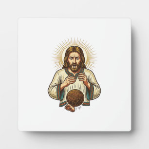 Plaque Photo Jésus a laissé tomber un lourd ballon de médecine