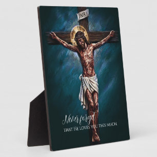 Plaque Photo Jésus Crucifié Est Mort Pour Nous À Cause De Nos P