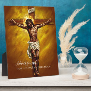 Plaque Photo Jésus Crucifié Est Mort Pour Nous À Cause De Nos P