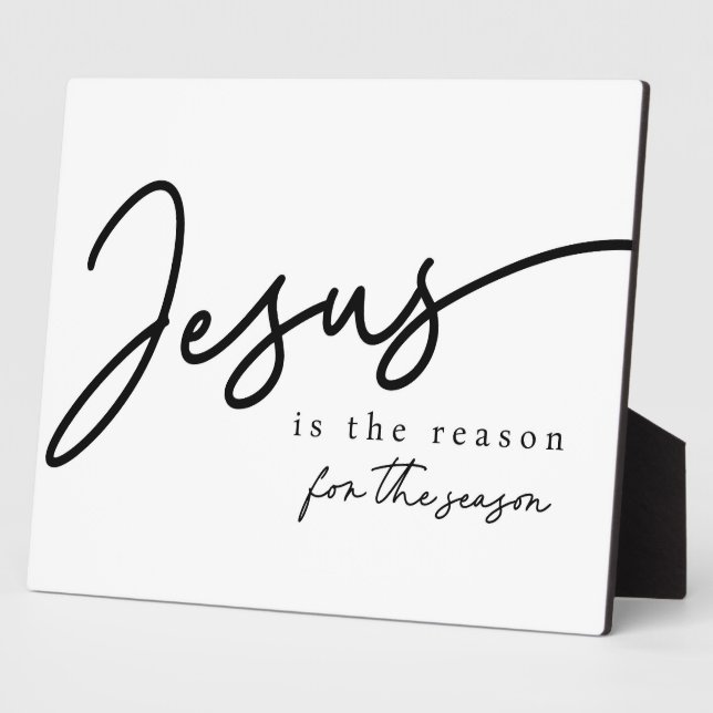 Plaque Photo Jésus est la raison de la saison Signe de Noël (Côté)