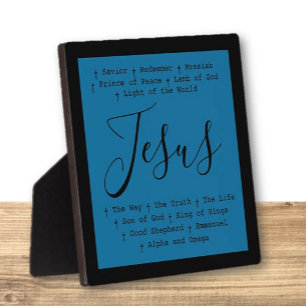 Plaque Photo "Jésus est" table de la foi chrétienne basée