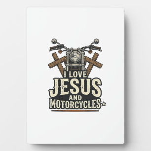 Plaque Photo Jésus et motos vintage chrétien conception de mota