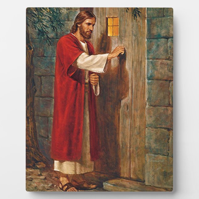 Plaque Photo Jésus frappe à la porte (Devant)