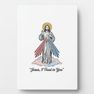 Plaque Photo Jésus, je me fie à toi, design de chemise vintage
