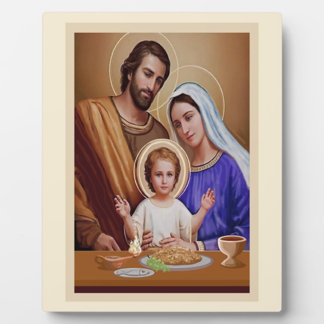 Plaque Photo Jésus Marie et Joseph (Devant)