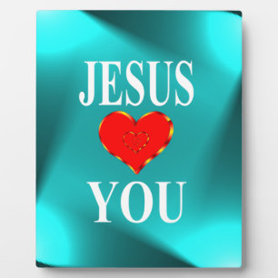 Plaque Photo Jésus t'aime