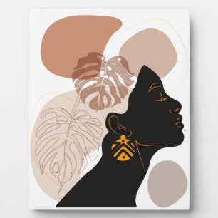 Plaque Photo Jeune femme afro-américaine belle