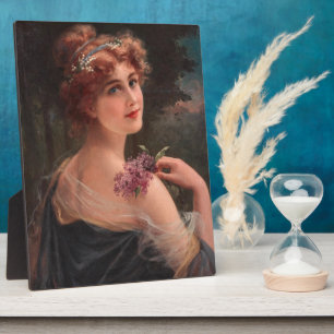 Plaque Photo Jeune femme avec un griffon de Lilac