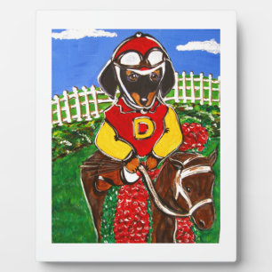 PLAQUE PHOTO JOCKEY DOXIE