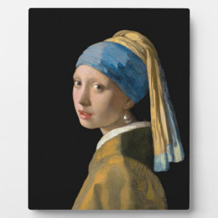 Plaque Photo Johannes Vermeer - Fille avec une oreille perle