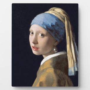 Plaque Photo Johannes Vermeer - Fille avec une oreille perle