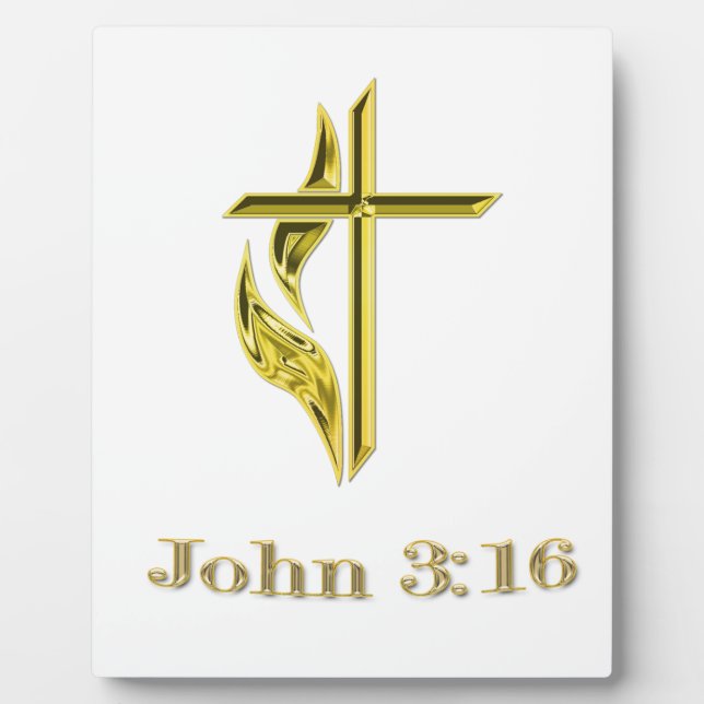 Plaque Photo John 3:16 (Devant)