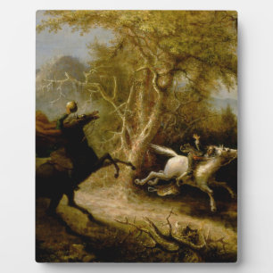 Plaque Photo John Quidor Légende du Cheval sans tête Sleepy Hol