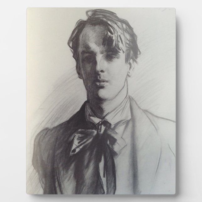 Plaque Photo John Singer Sargent : William Butler Yeats (Devant)