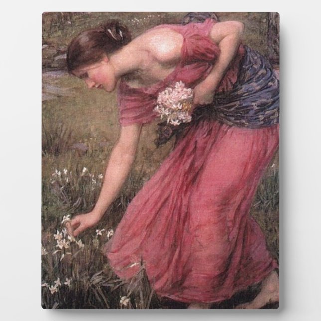 Plaque Photo John William Waterhouse - Narcissus - Beaux-Arts (Devant)
