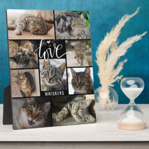 Plaque Photo Joli Chat 9 Collage de photos LOVE Nom