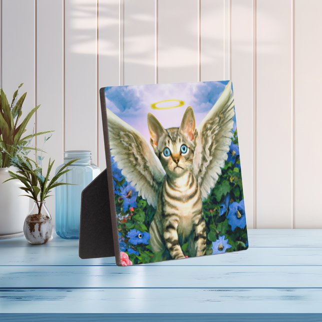 Plaque Photo Joli chaton tigré ailes d'ange auréole (Créateur téléchargé)