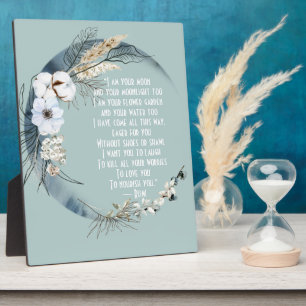Plaque Photo Joli Je Suis Votre Lune Rumi Tabletop Art