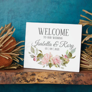 Plaque Photo Joli Mariage de table Bouquet Roses Roses Rose