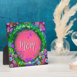 Plaque Photo Joli rose Floral Maman Inspirivité