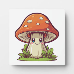 Plaque Photo Joli style kawaii, Cueillette de champignons