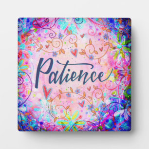 Plaque Photo Jolie Patience Motivationnelle Inspiration Easel