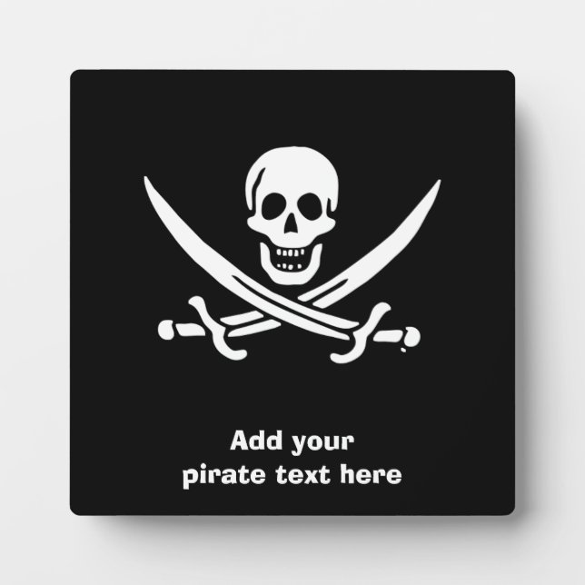 Plaque Photo Jolly roger drapeau de pirate (Devant)