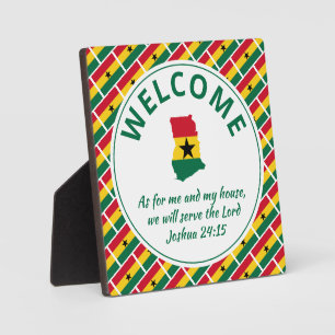 Plaque Photo Joshua 24:15 Custom Welcome GHANA