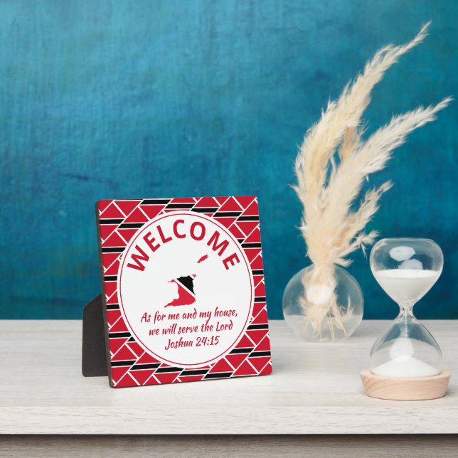 Plaque Photo Josué 24:15 Quant À Moi Et Ma Maison TRINIDAD (Insitu)