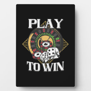 Plaque Photo Jouer au poker pour gagner