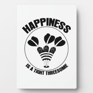 Plaque Photo Jouer Le Bonheur De Dart Est Un Trio Serré